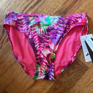 Fantasie Swim Bright Colored Floral Bikini Bottoms XS NWT